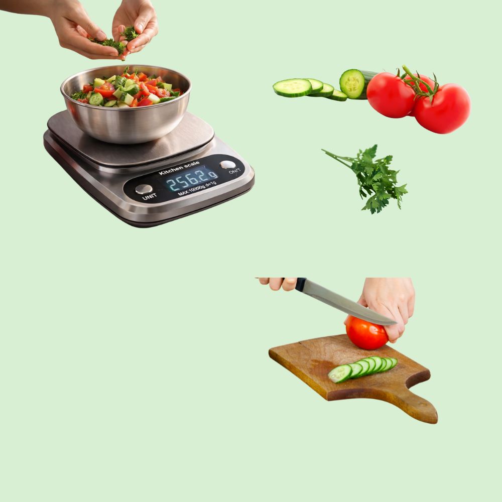 Balance de cuisine digitale en inox qui pese  vos plats facilement au quotidien
