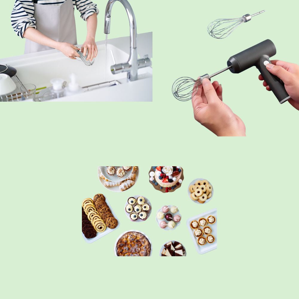 Batteur électrique sans fil ergonomique et facile à nettoyer pour une utilisation agréable en cuisine