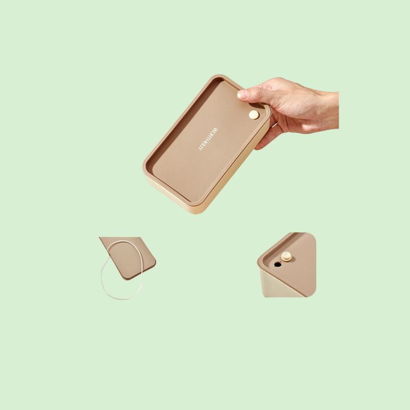 Boîte Bento Double Couche Hermétique montrant les détails de la fermeture sécurisée et anti-fuite
