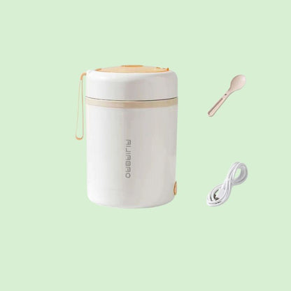 Boîte chauffante électrique inox 0,6 L couleur blanche, présentée seule