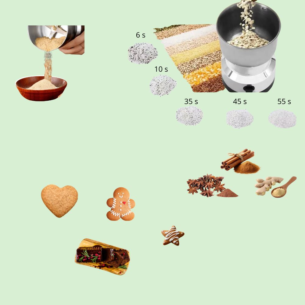 broyeur électrique pour flocons d’avoine et épices, mouture fine à grosse pour recettes maison