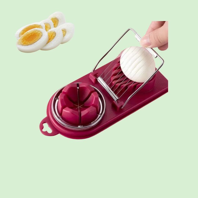 Coupe-œufs multifonction en acier inoxydable tranchant des œufs.