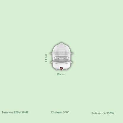 Caractéristiques du cuiseur à œufs électrique double couche pour cuisson vapeur