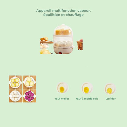 Cuiseur multifonction pour œufs et légumes à cuisson vapeur rapide