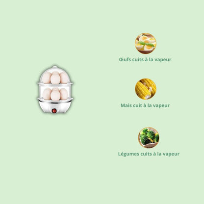 Cuiseur à œufs, maïs et légumes pour cuisson vapeur saine et rapide