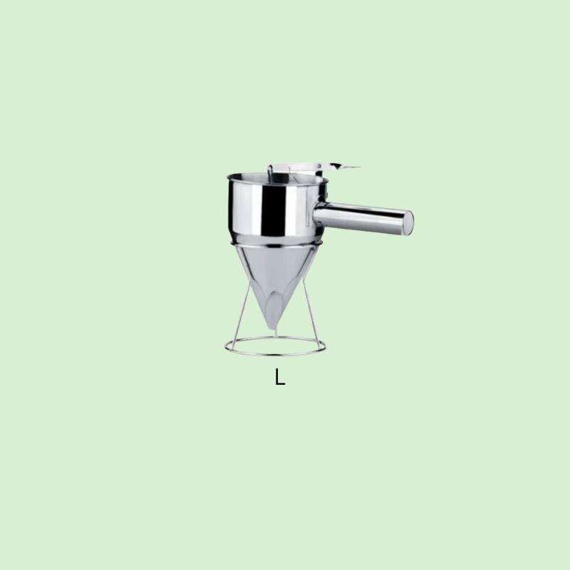 Distributeur de pâte en inox taille L présenté seul