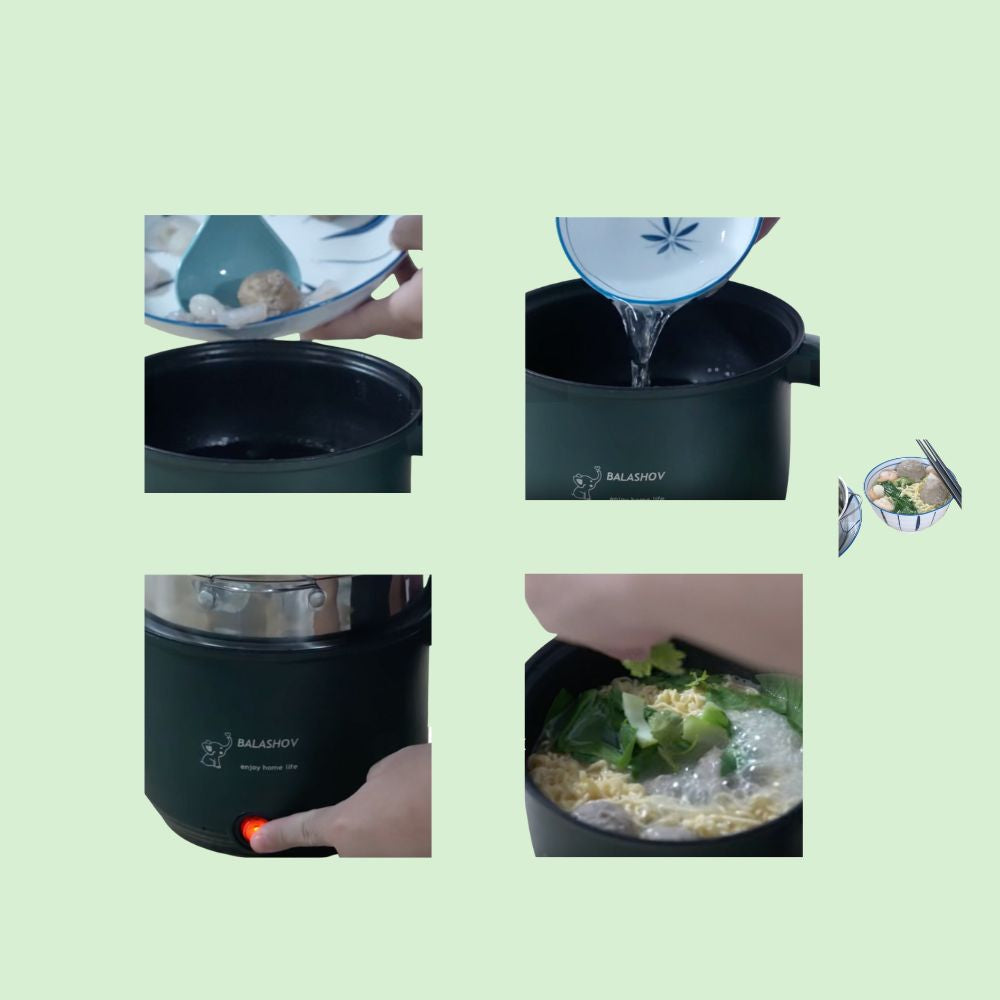Étapes d’utilisation d’un mini cuiseur électrique : ajout des ingrédients et cuisson facile 