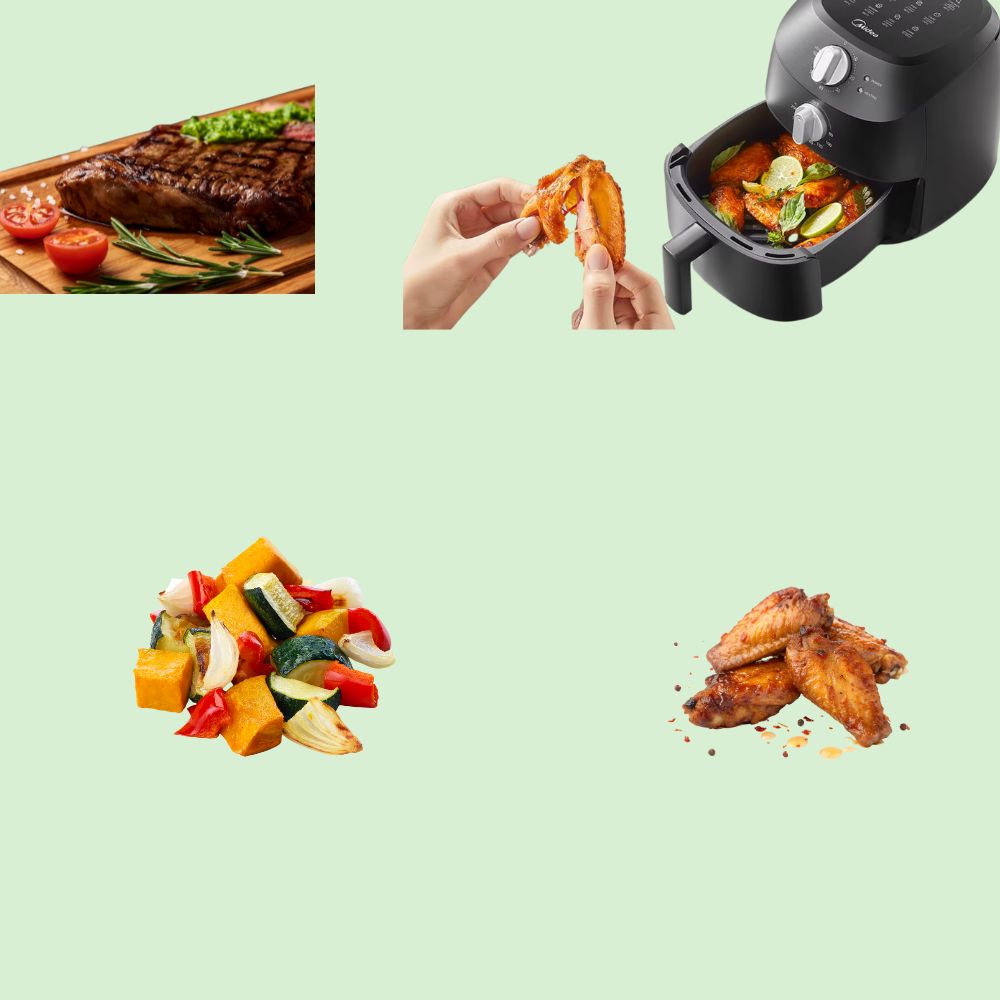 Friteuse à air 2 litres qui permet de préparer des repas croustillants 