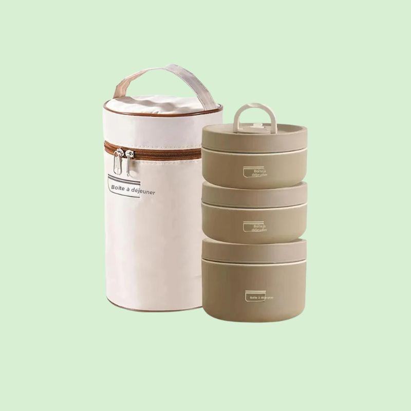 Lunch box isotherme en inox présentée seule
