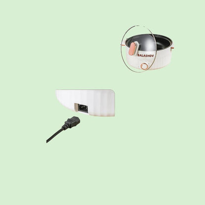Marmite électrique avec vue sur le branchement arrière