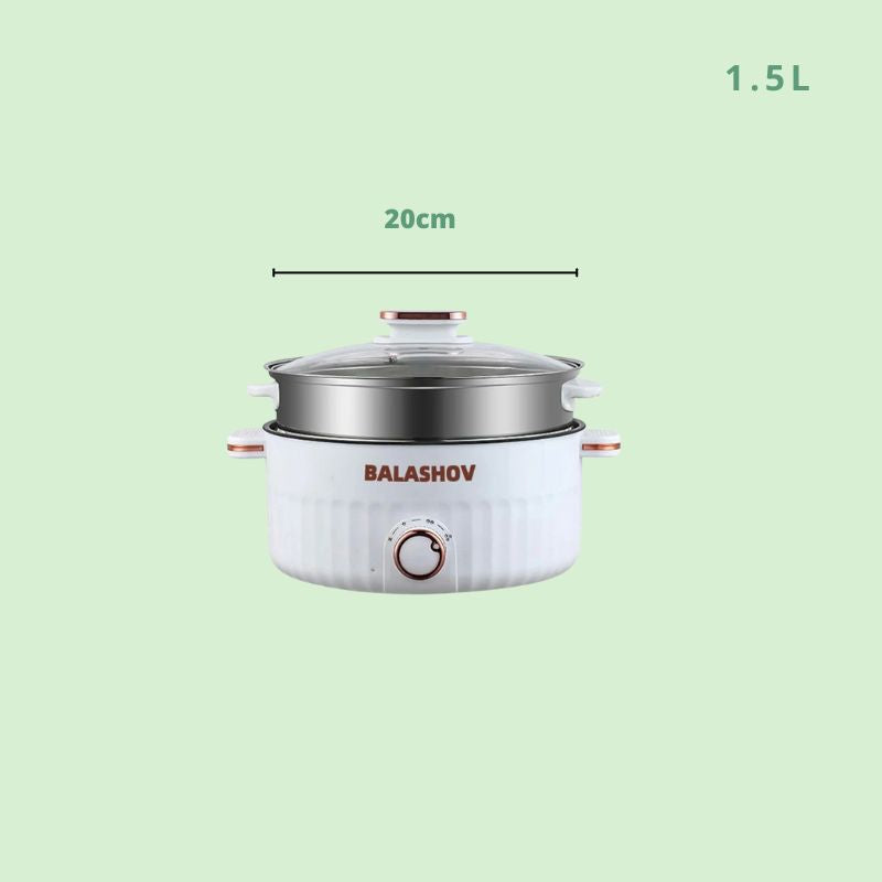 Dimensions de la marmite électrique multifonction 1,5 L