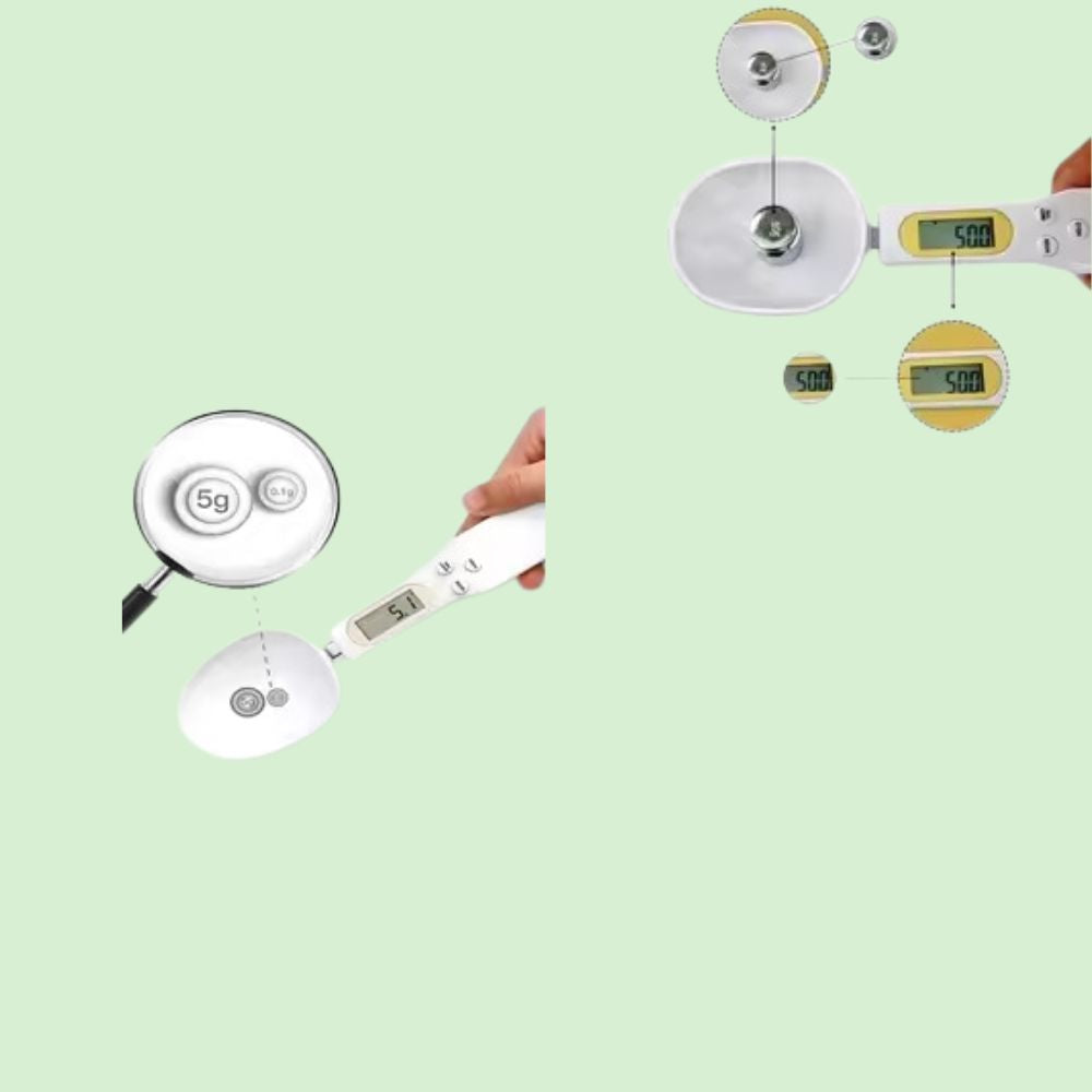 Mini balance de cuisine électronique offrant une précision optimale pour peser différents ingrédients.