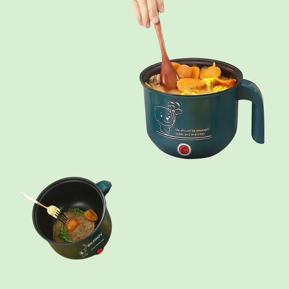 Deux mini cuiseurs préparant un plat savoureux et une viande sautée pour des repas rapides et faciles