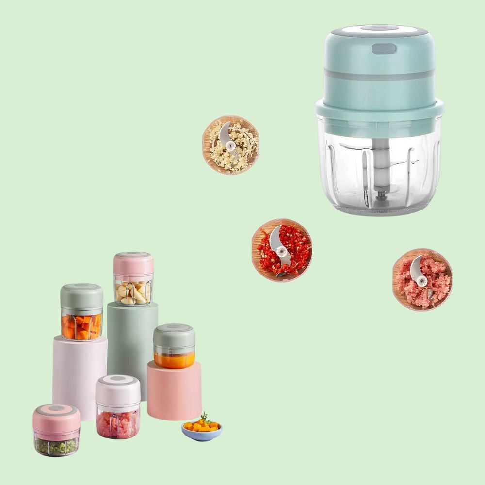 Mini hachoir électrique 300 ml hachant rapidement ail, légumes, herbes et oignons pour gagner du temps en cuisine
