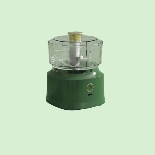 Mini hachoir électrique 350 ml de couleur verte.
