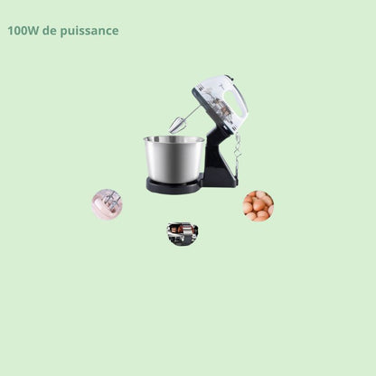 Mixeur Électrique Multifonction en Inox – Fouet & Blender