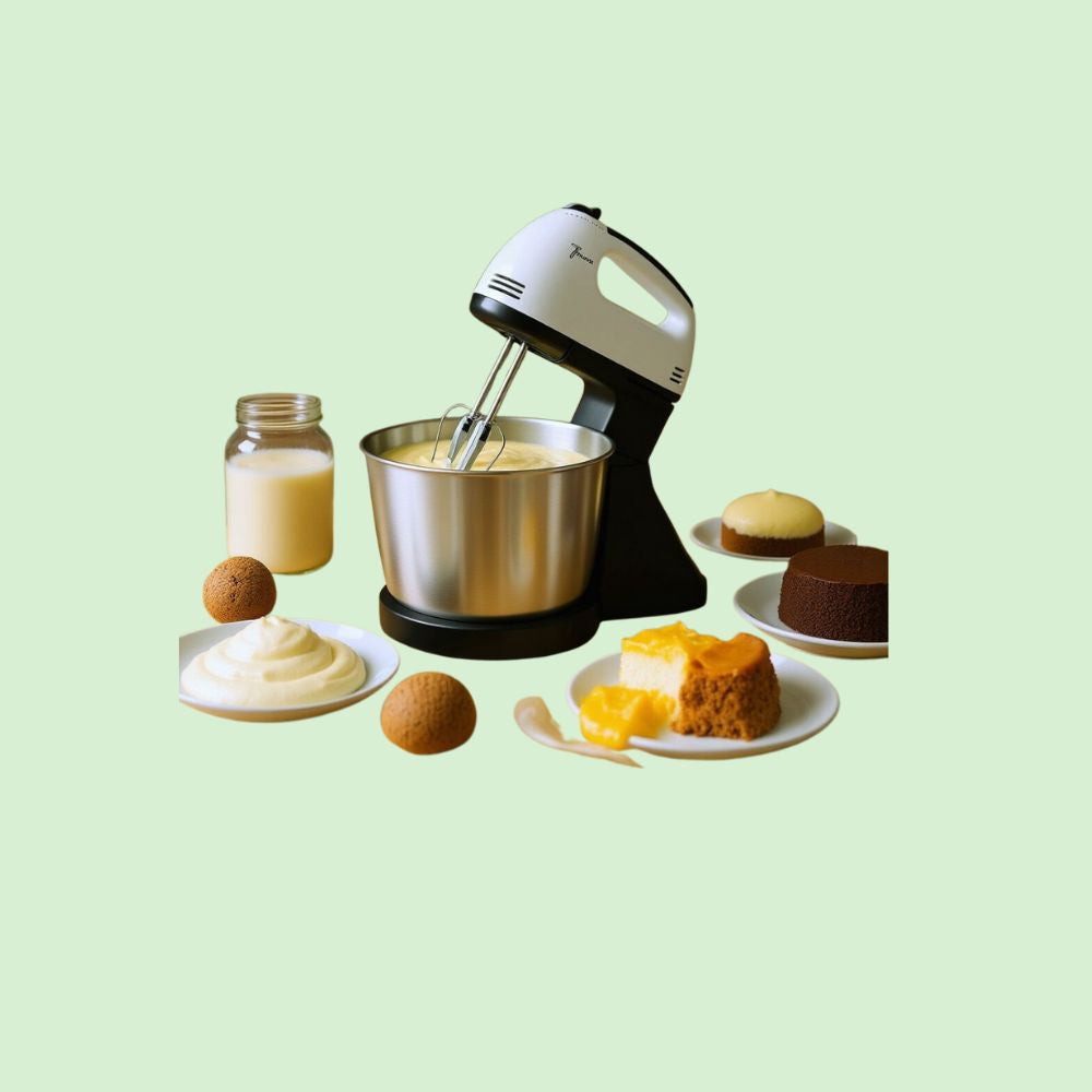 Mixeur multifonction électrique préparant crèmes, pâtes et desserts gourmands
