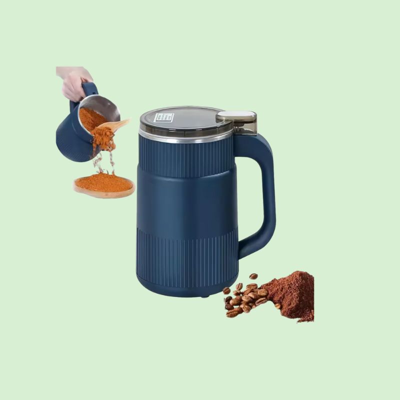 Moulin électrique 220V à côté de piment moulu et de grains de café
