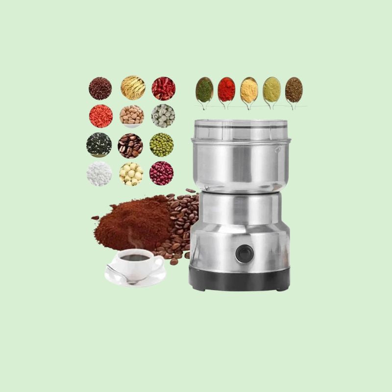 Moulin électrique polyvalent avec épices, café et céréales moulues