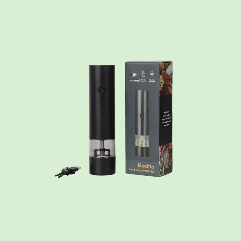 Moulin électrique sel et poivre rechargeable USB dans son packaging