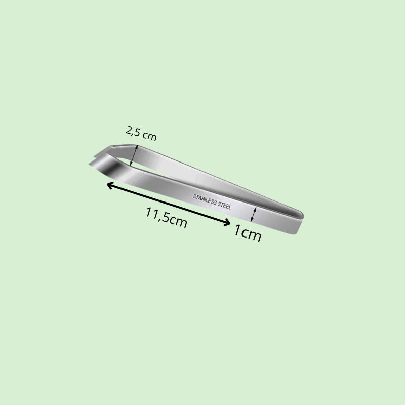 Dimensions de la pince à arêtes en acier inox pour poisson