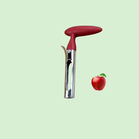 Vide-pomme rouge présenté seul, prêt à être utilisé